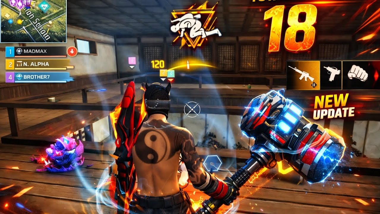 New Place High School Hot Drop 😱🔥 | Full Fight Free Fire|18 Kill|gameplay|1 VS 4 clutch 😶‍🌫️🥵