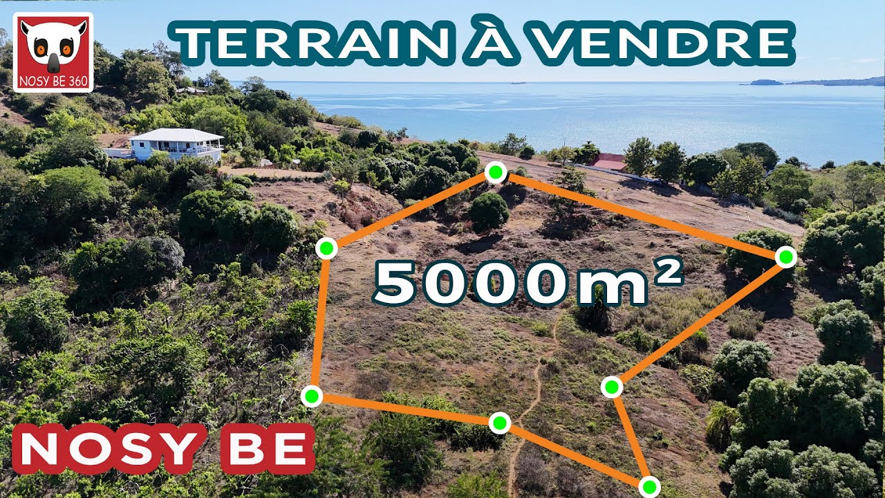 Terrain à Vendre Nosy Be 🌴 Vue Mer, 5000m², Permis Assuré | Andilana Beach 5min