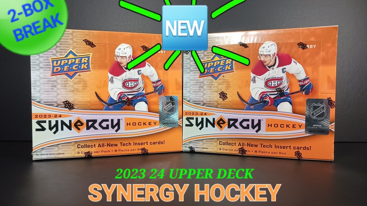 NEW! 2023-24 UPPER DECK SYNERGY HOCKEY 2-BOX BREAK HUNTING AUTOGRAPHED ROOKIE CARDS & CONNOR BEDARD