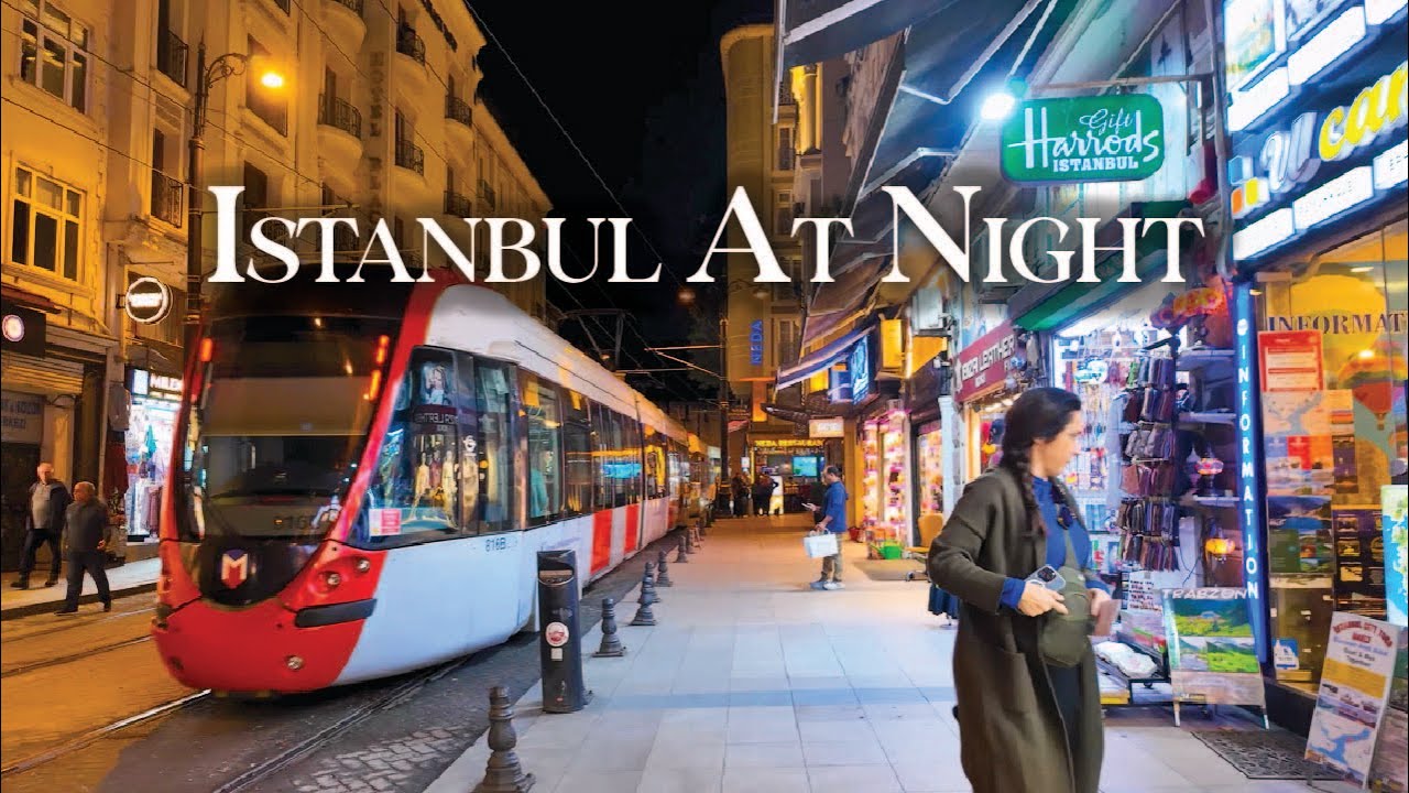 🇹🇷 **Istanbul Night Walk 4K** | Vibrant Streets, Real Life (No Talking)
