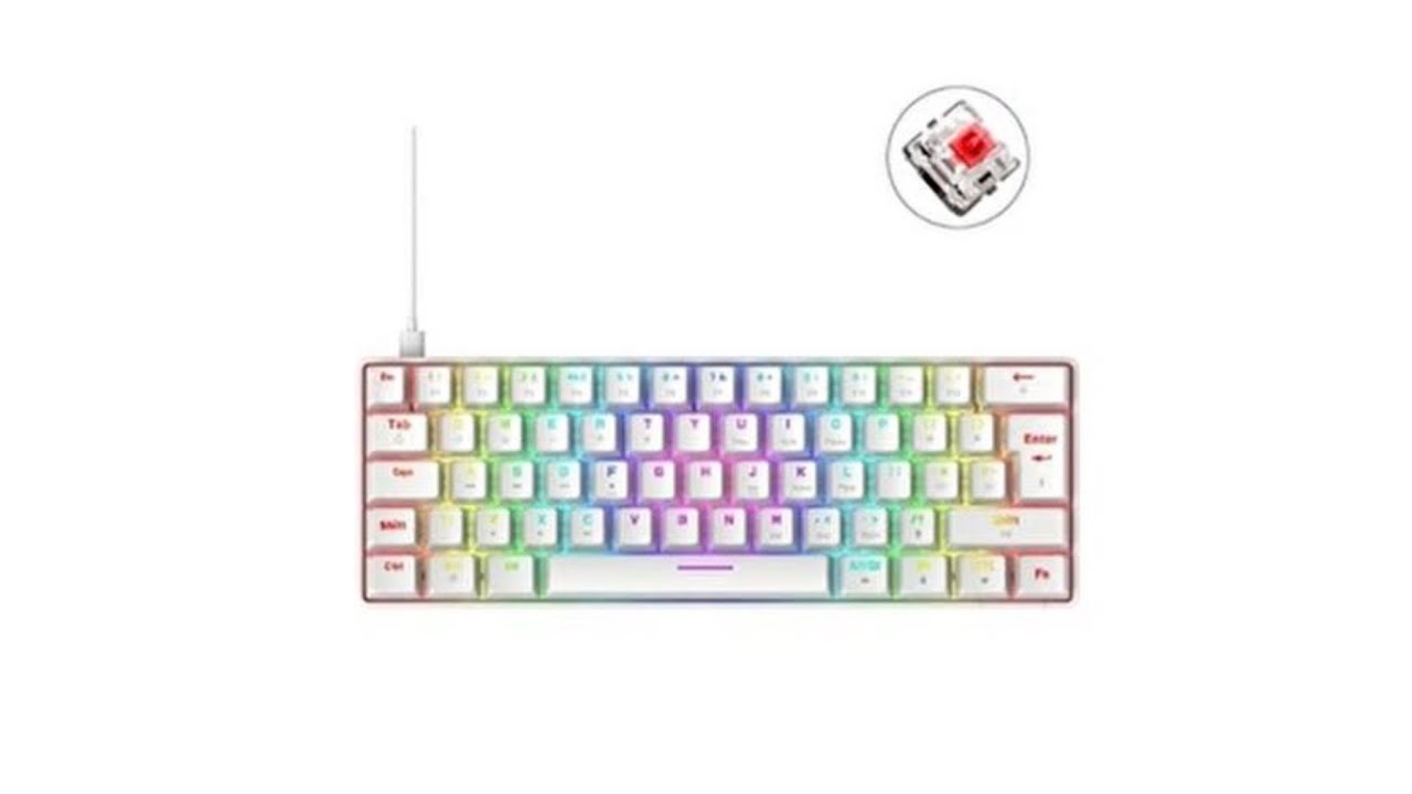 Blic T60 Red Switch Mini Mechanical Keyboard Demo - Driver
