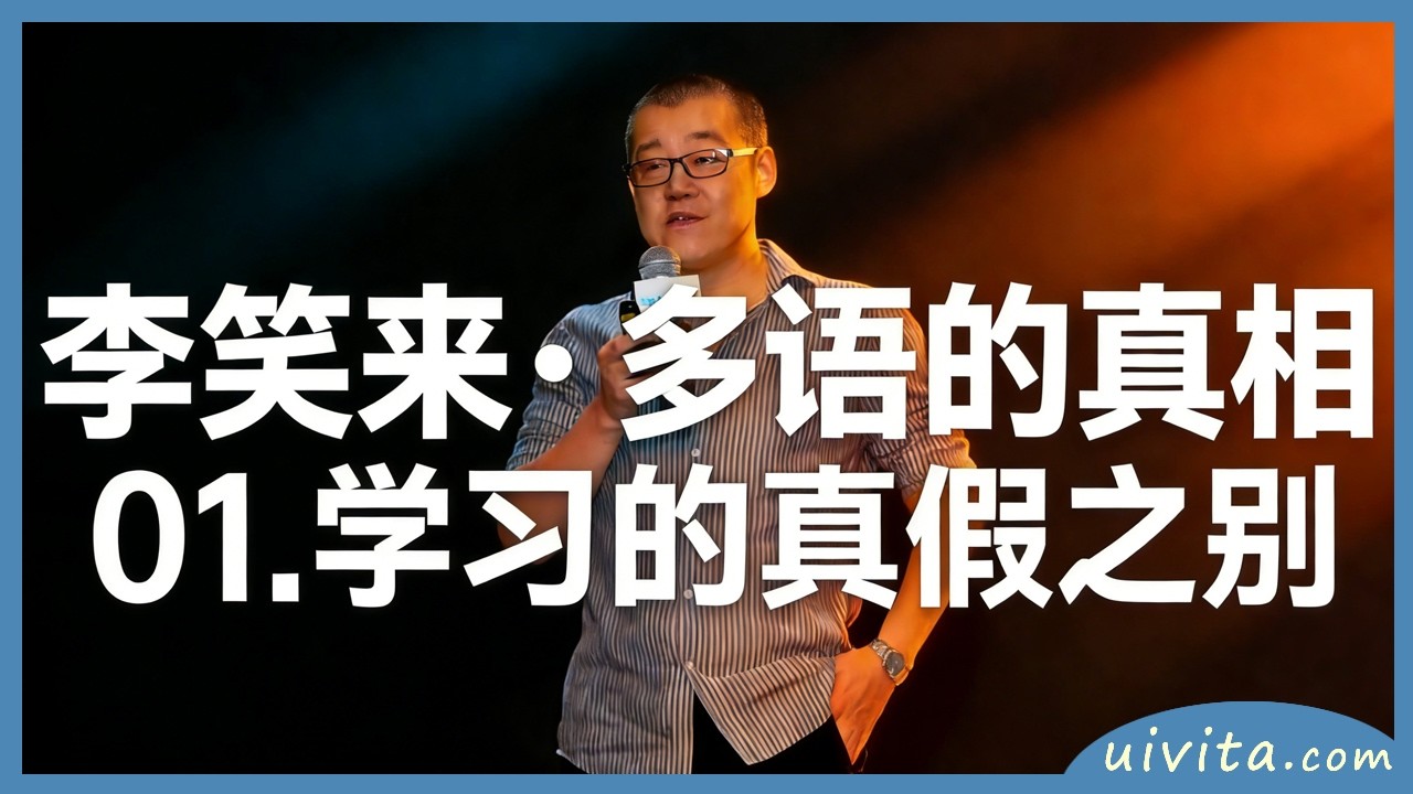 💡【李笑来·多语的真相】·学习的真假之别