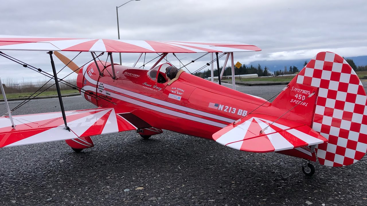 Cold Windy flight on the Kingcraft Limited Super Stearman by Hobbyking