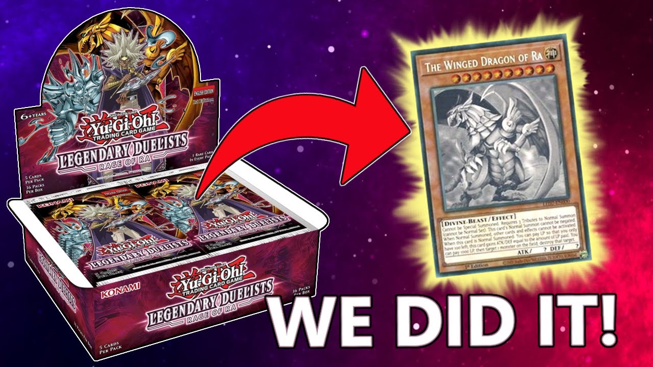 WINGED DRAGON OF RA GHOST RARE PULL - Legendary Duelists: Rage of Ra - Booster Box Opening