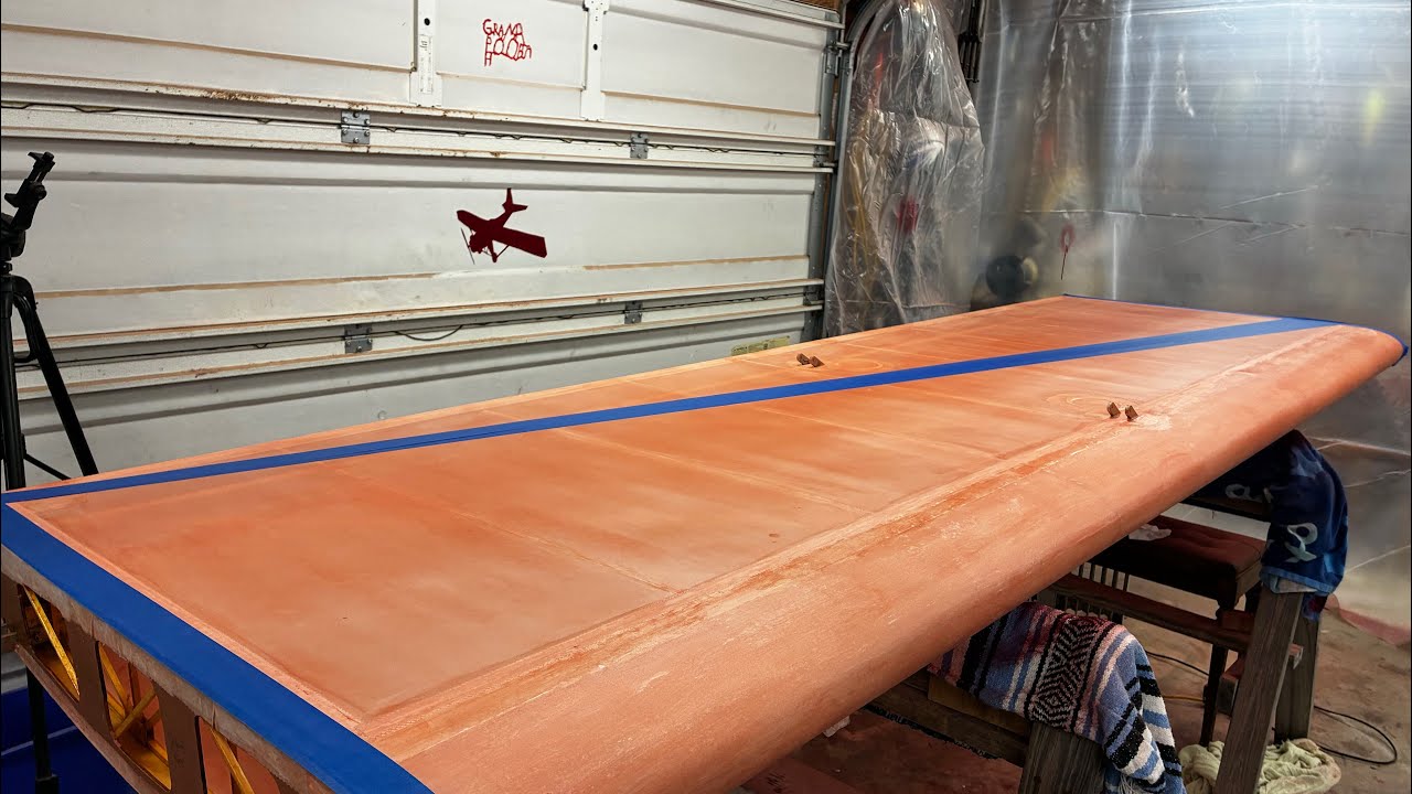 Painting the wing Mini Max with Scott CCXLVI