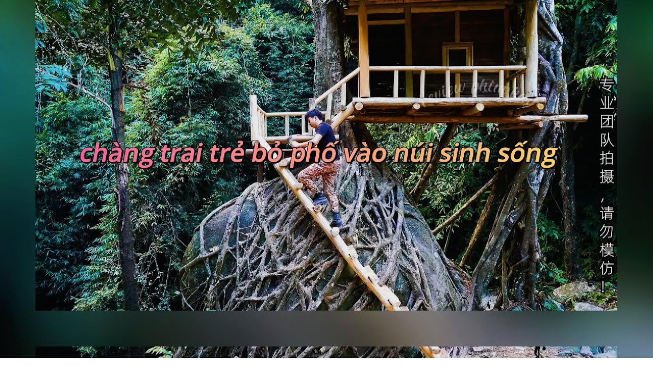 Lý Nhị người thuộc thế hệ sau 2000 đã xây dựng gác xép giữ 2 cây cổ thụ lớn mà không cần đến đinh