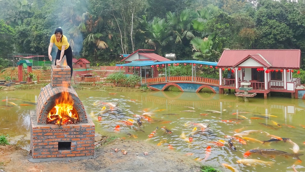 Building a Brick-Based Incinerator Protects the Environment - Ly Phuc Nhi Build A Beautiful House