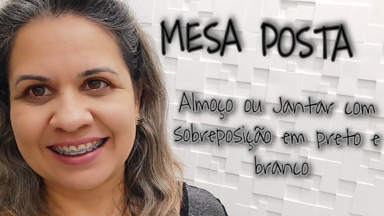 MESA POSTA - Almoço ou Jantar com Sobreposição em Preto e Branco #criatividade&estilo