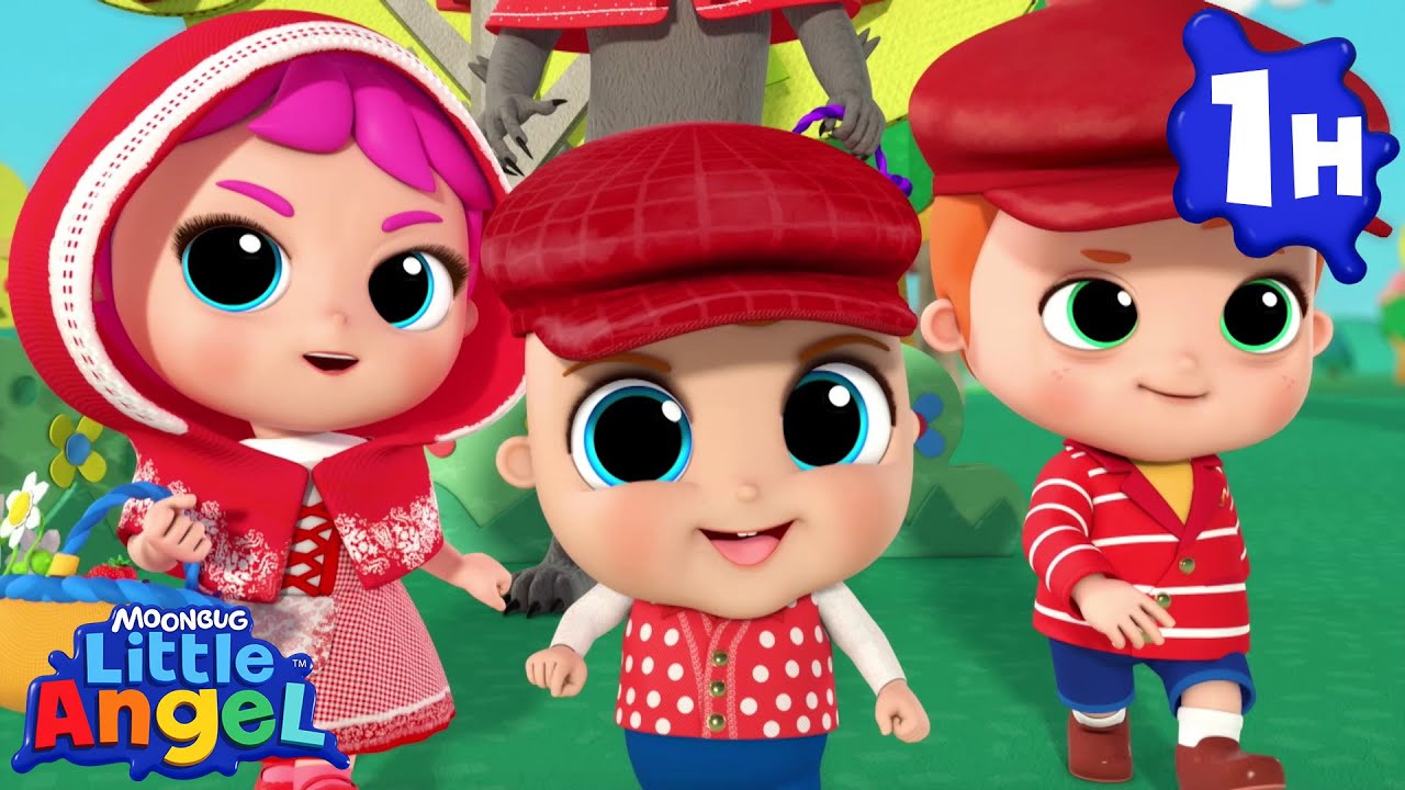 Little Red Riding Hood🐺 |  Little Angel Color Songs & Nursery Rhymes | Learn Colors & Shapes