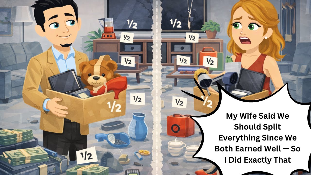 My Wife Said We Should Split Everything Since We Both Earned Well — So I Did Exactly That