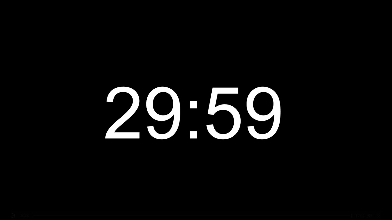 Stopwatch Timer: 0 to 30 Minutes | Focus & Productivity Timer | Minimal Design