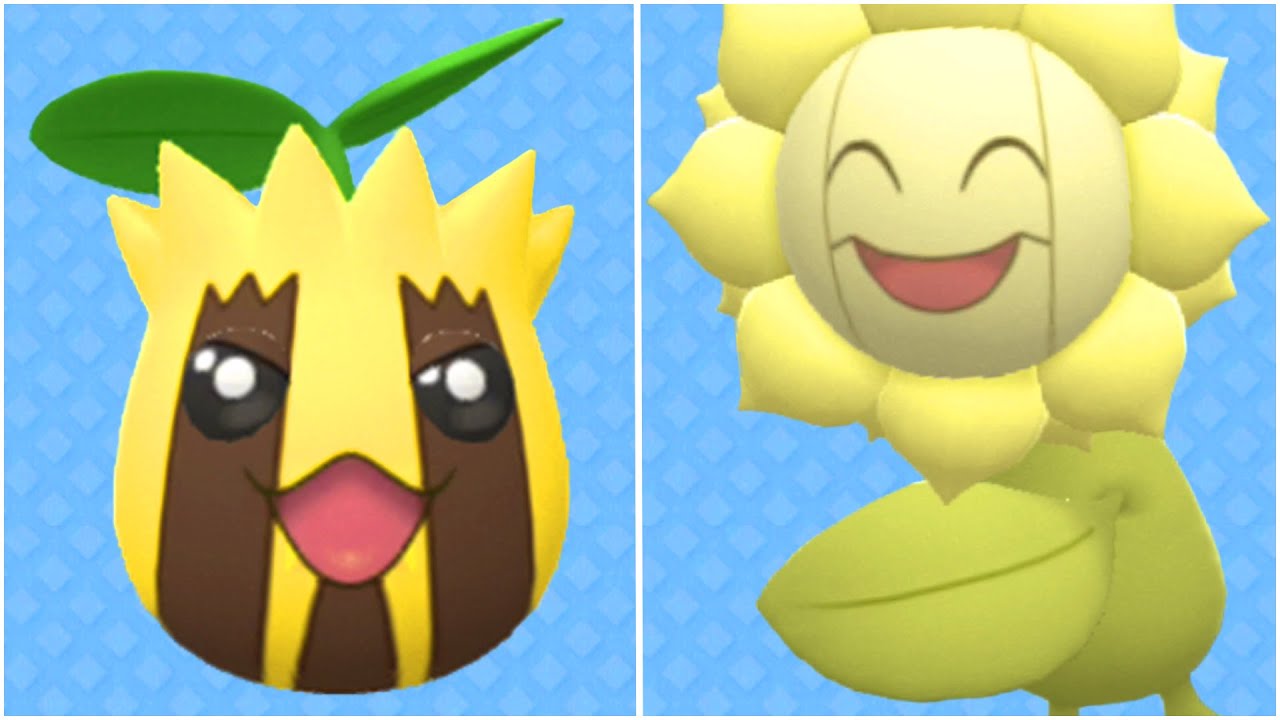 FULL SUNKERN EVOLUTION TEAM! Shiny Sunkern, Shiny Sunflora - How To Use Sunflora