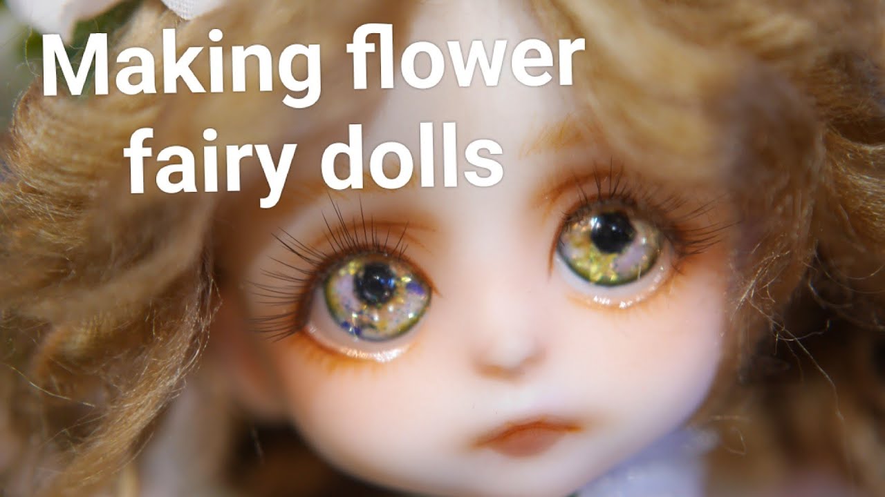 Making of flower fairy dolls 🧚‍♂️💐 セリアドールで妖精ドール作ってみました