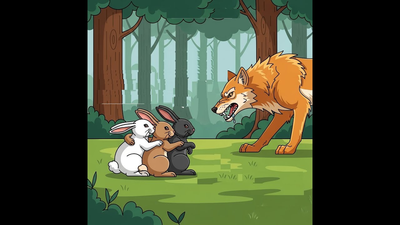 🐇🐇🐇 กระต่ายสามพี่น้องกับ  🦊 สุนัขจิ้งจอกเจ้าเล่ห์