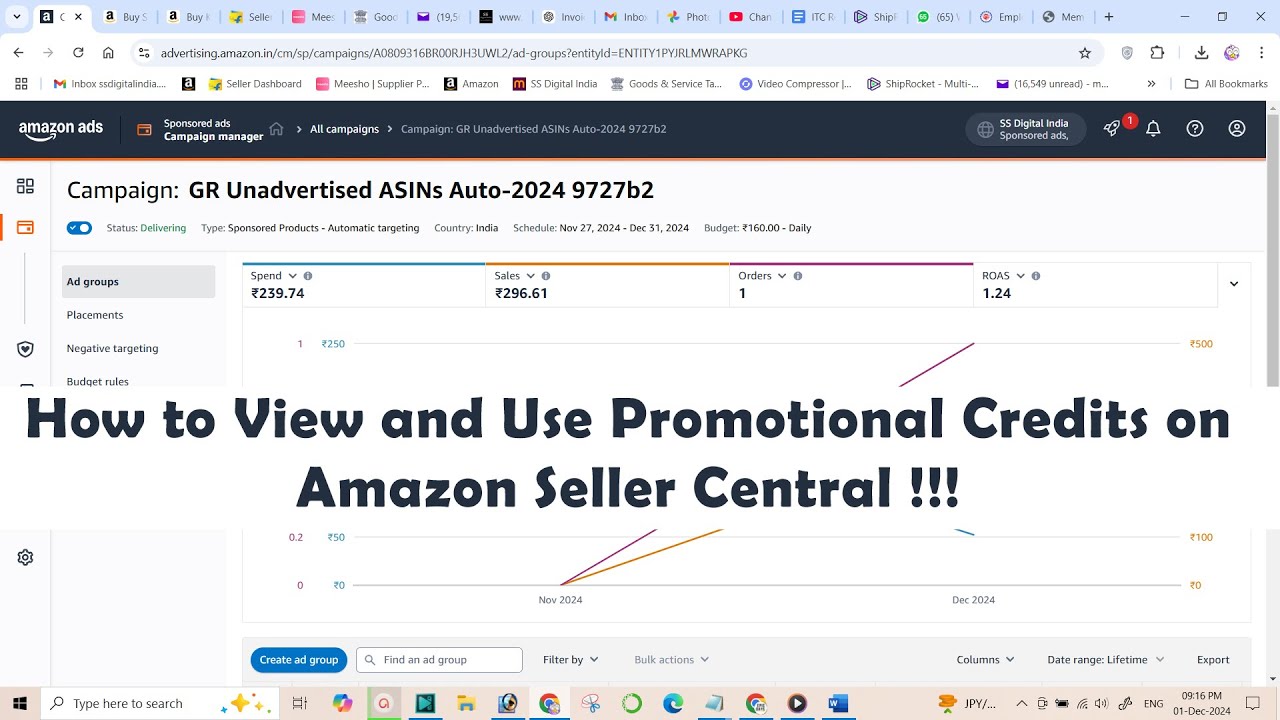 How to View and Use Promotional Credits on Amazon Seller Central !!!