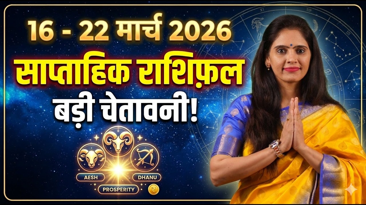 16 से 22 मार्च 2026 का साप्ताहिक राशिफल | आपकी राशि पर ग्रहों का महाप्रभाव -  Weekly Horoscope