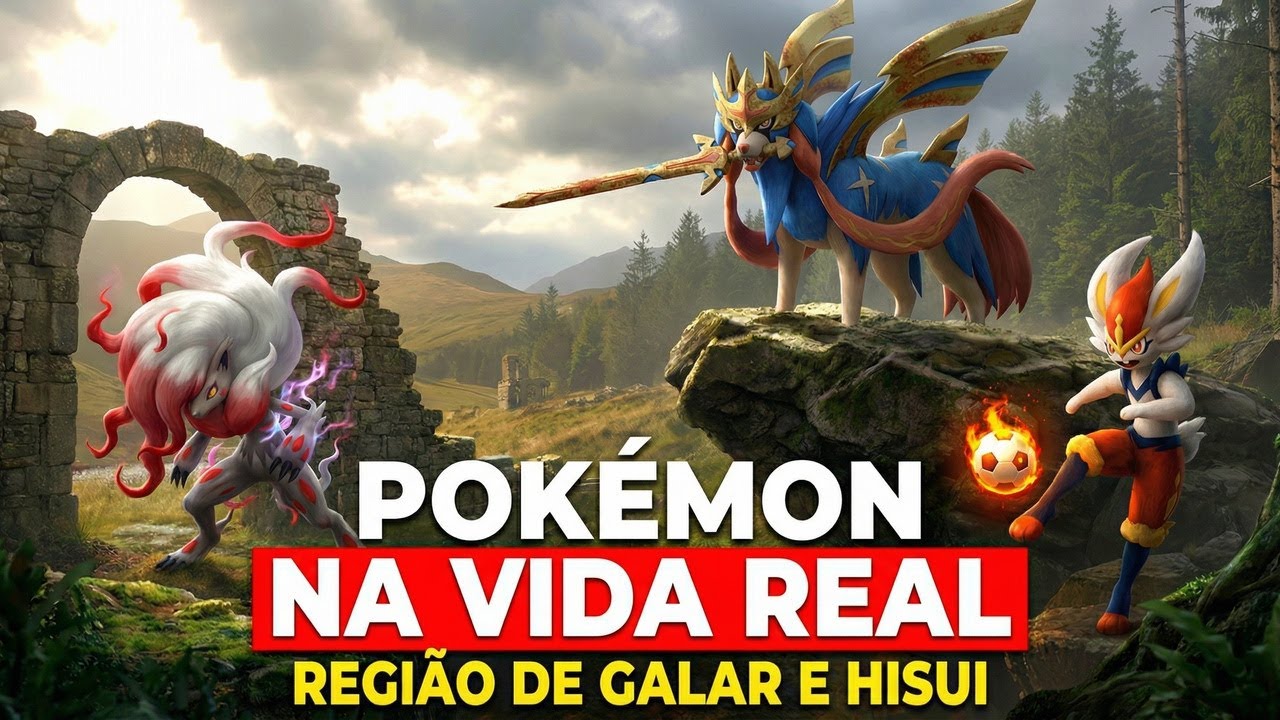 Pokémon na Vida Real | Todos os 96 de Galar e Hisui (Gen 8 Reimaginada com IA)