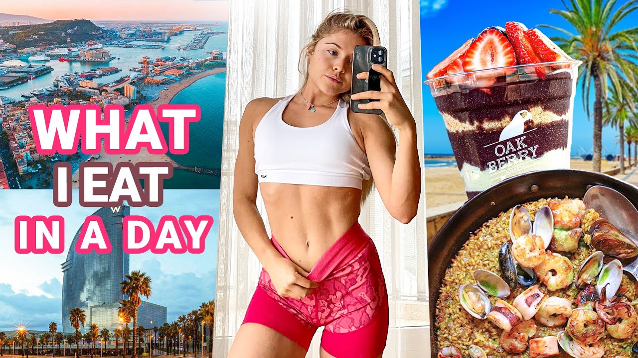 WHAT I EAT IN A DAY | Barcellona edition | Allenamento, shopping, novità - VLOG