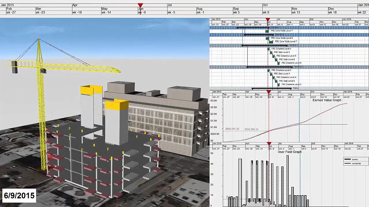 SYNCHRO 4D Example for Tracking Schedule, Cost and Material
