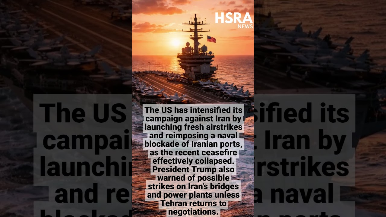 US Launches Fresh Strikes on Iran & Reimposes Naval Blockade | Trump Warns of More Attacks #news