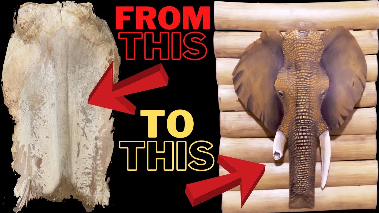 Unveiling the Process: Making an Elephant Mask from a Palm Frond!