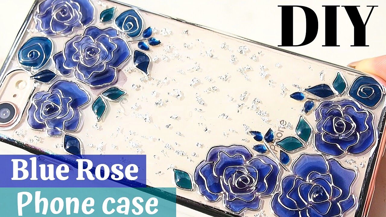 🌹【UVレジン】癒しブルーローズのスマホケース/Make a blue rose phone case/DIY