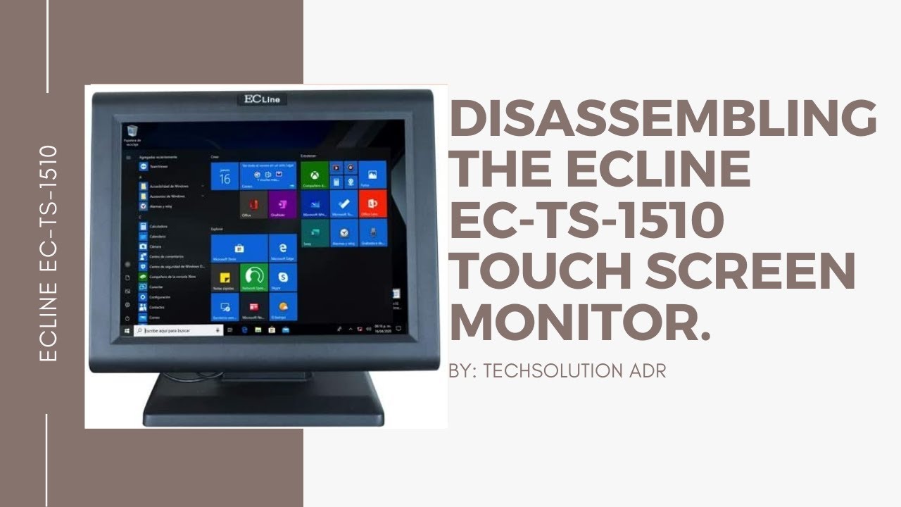 Desarmar monitor ECLine EC-TS-1510 | Disassembling the ECLine EC-TS-1510 touch screen monitor.