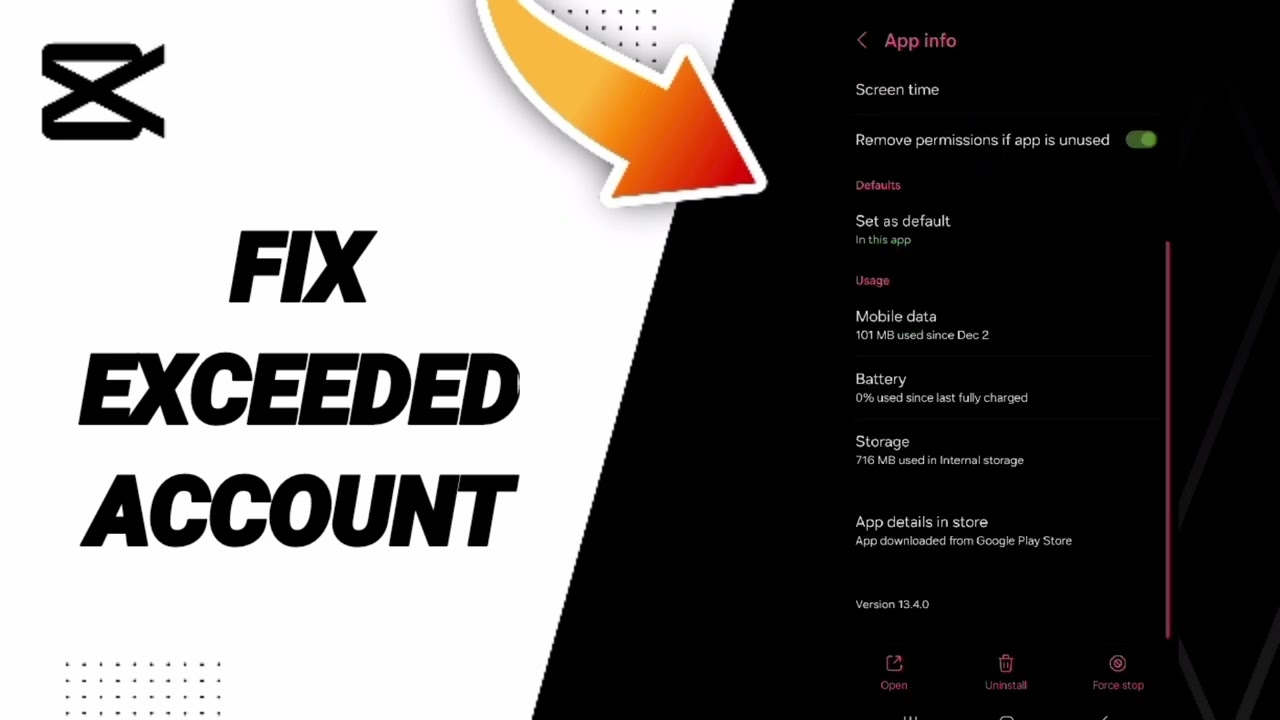 How To Fix Exceeded Account On CapCut App 2025