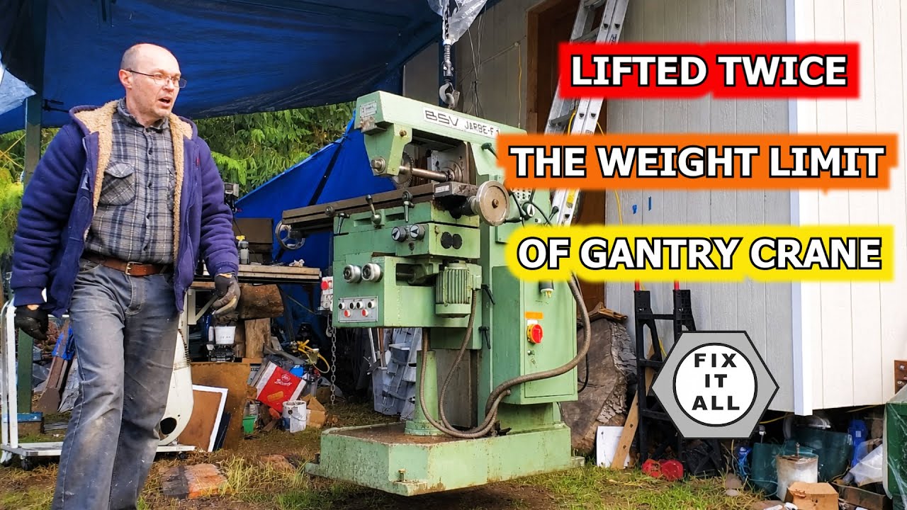Milling Machine Stress Test with VEVOR Electric Chain Hoist test lift 2440lbs