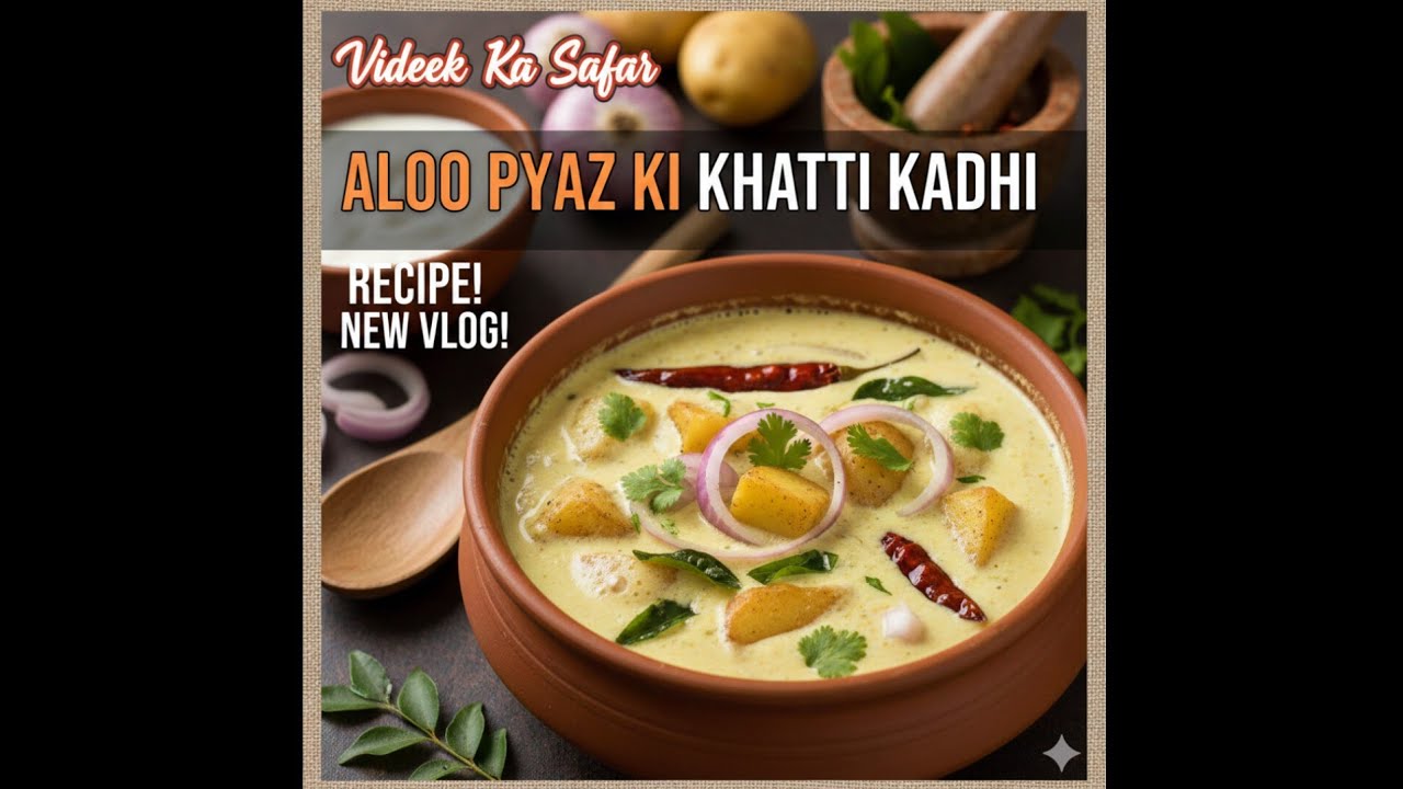 Vlog 55 | नानी वाली आलू प्याज की कढ़ी | Home style Aloo Kadhi | Potato Onion Kadhi | Food Recipe #yt