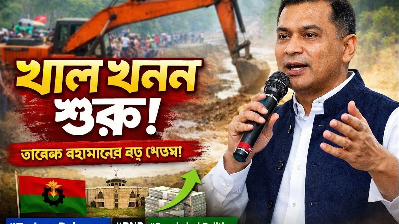 তারেক রহমানের খাল খনন উদ্বোধন | বিএনপির নতুন কর্মসূচি । Tareque Rahman। INT TODAY