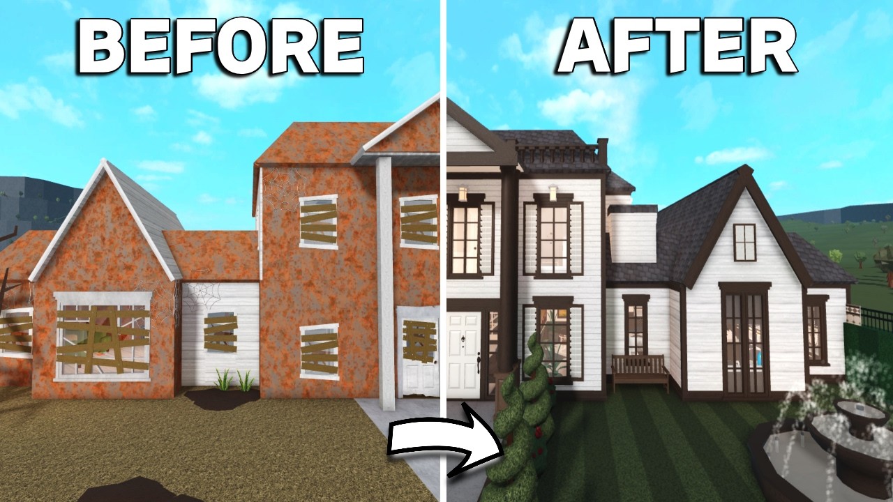 RENOVATING AN UGLY ABANDONED BLOXBURG HOUSE