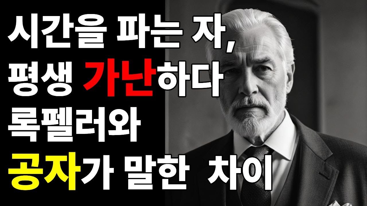 시간을 파는 자, 평생 가난하다 l 록펠러와 공자가 말한 사고의 차이