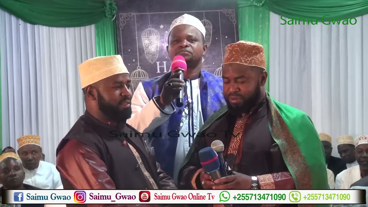 MAPACHA WA MTUME PAMOJA NA ABDALLAH RAJAB WALIPOSISIMUA SANA  HADHARA YA MTUME HEDARU KWA SH KIDAGO.