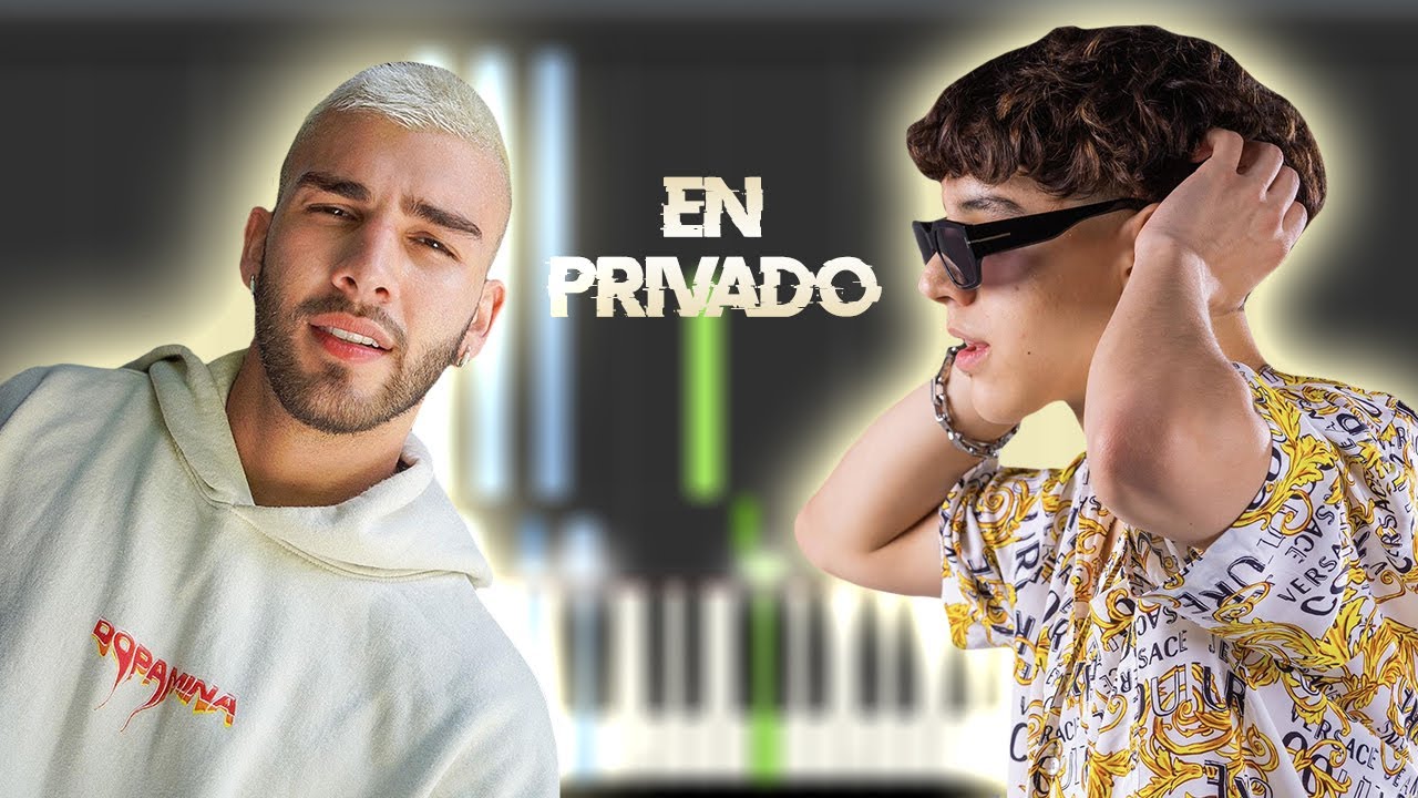 Xavi, Manuel Turizo - En Privado | Instrumental Piano Tutorial / Partitura / Karaoke / MIDI