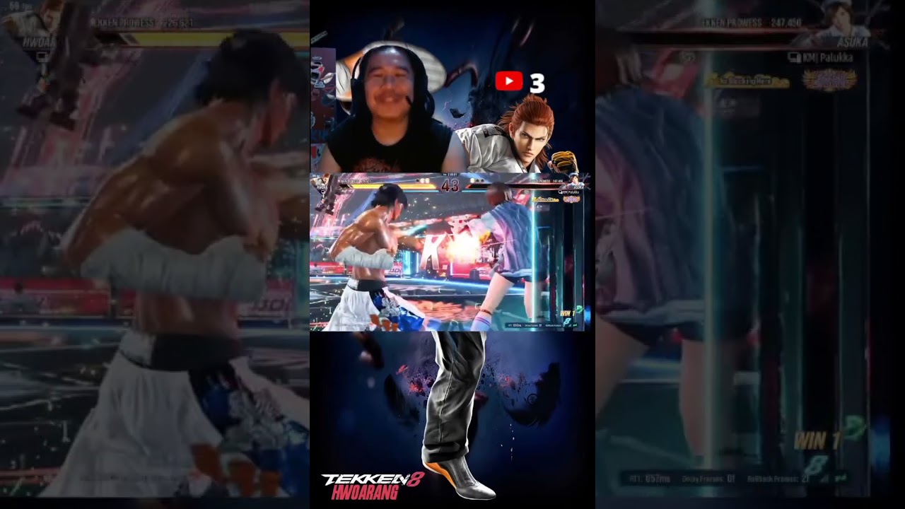 Когда Асука парирует, ты заряжаешь Ки! 😂🤣 с участием @bapakgamer90 #tekken8 #tekken #hwoarang