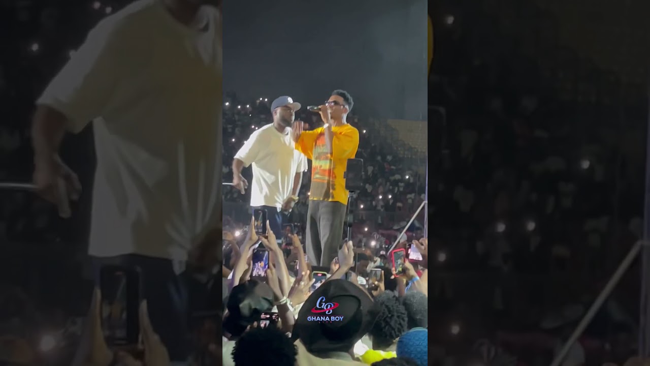 Kofi Kinaata and Donzy rocks stage together at Rapperholic in Kumasi