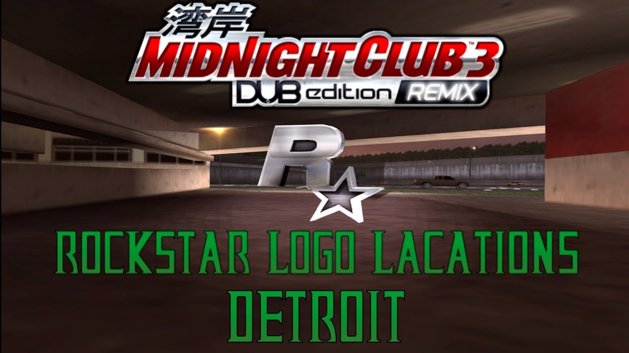 Midnight Club 3:Dub Edition Remix - Collectible - All Rockstar Logo Locations (Detroit)