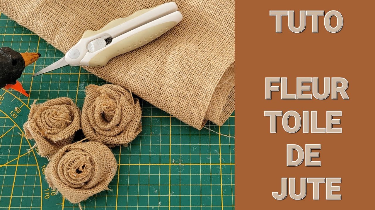 tuto rose en toile de jute #automne #decoration #homedeco #fleur