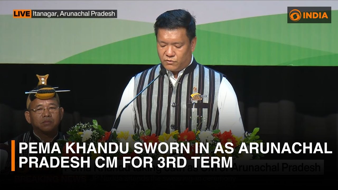 Pema Khandu sworn in as Arunachal Pradesh chief minister for 3rd consecutive term