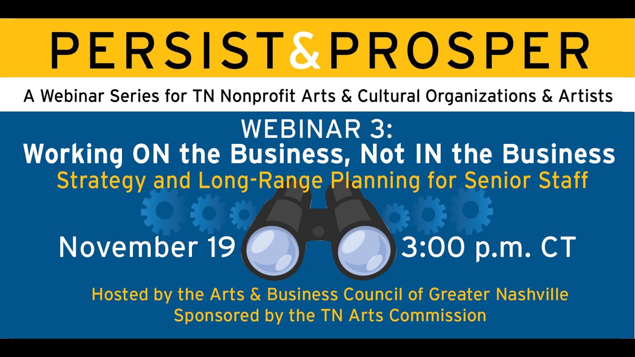 Persist & Prosper: Working ON the Business, Not IN the Business