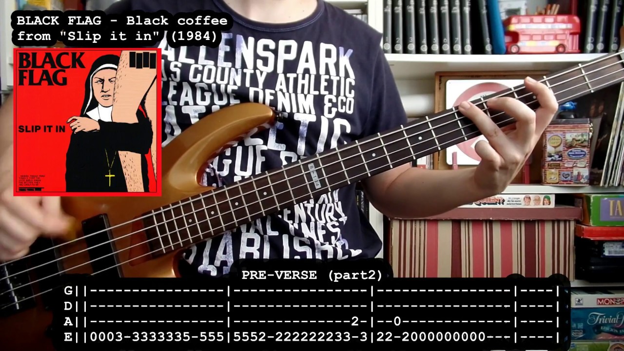 BLACK FLAG - Black coffee ☕ (bass cover w/ Tabs) [full HD]