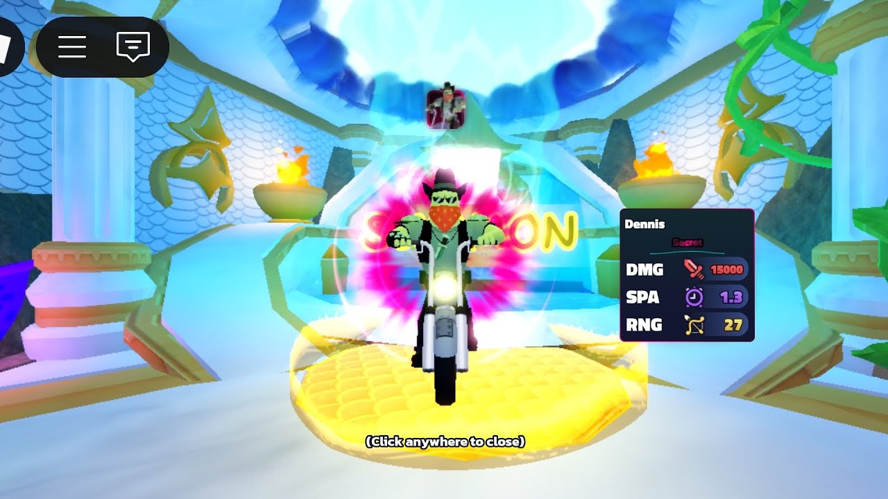 I got dennis and traded henge for dinosaur squidward (spongebob tower defense) update 22