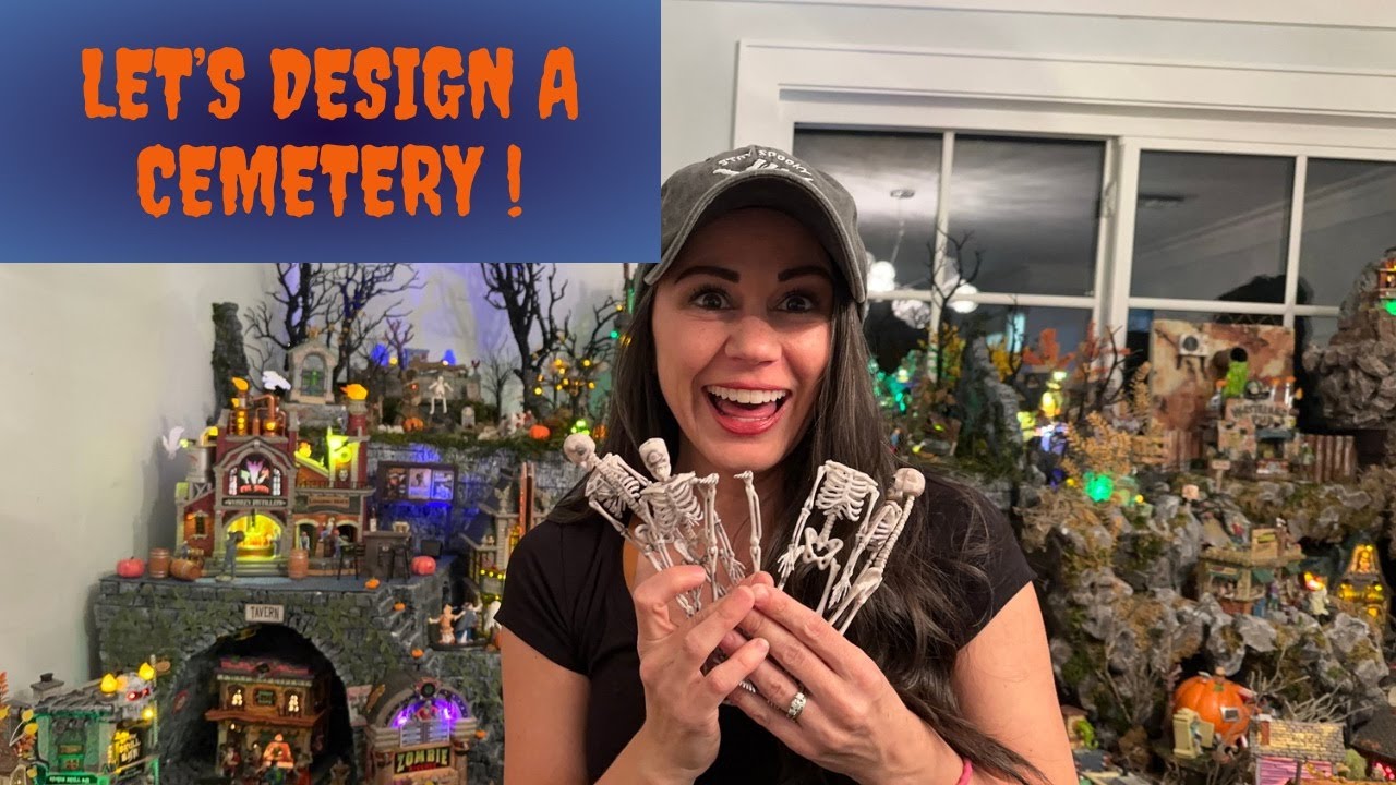 Setting up my Halloween Village: Cemetery and Spooky Town (Part 1)-Let's Create a Platform Together!
