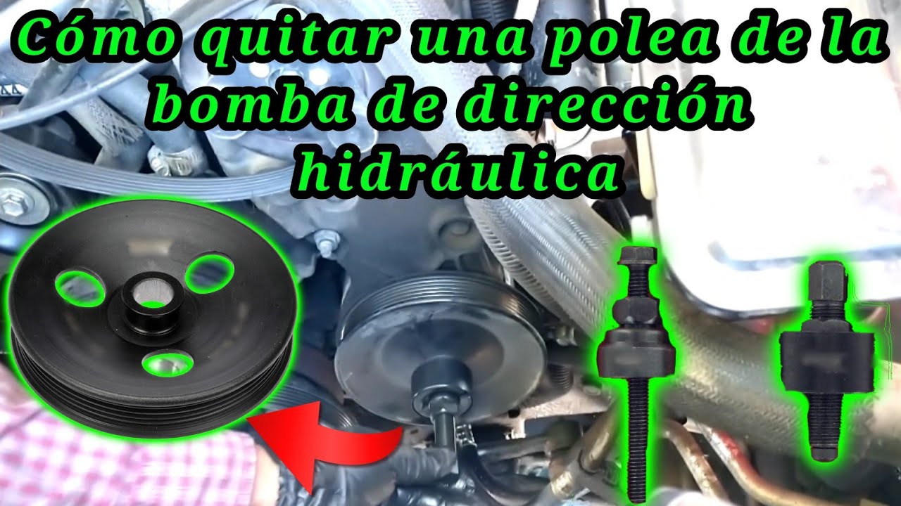 Cómo quitar una polea de la bomba de dirección hidráulica(How to remove a power steering pump pulley