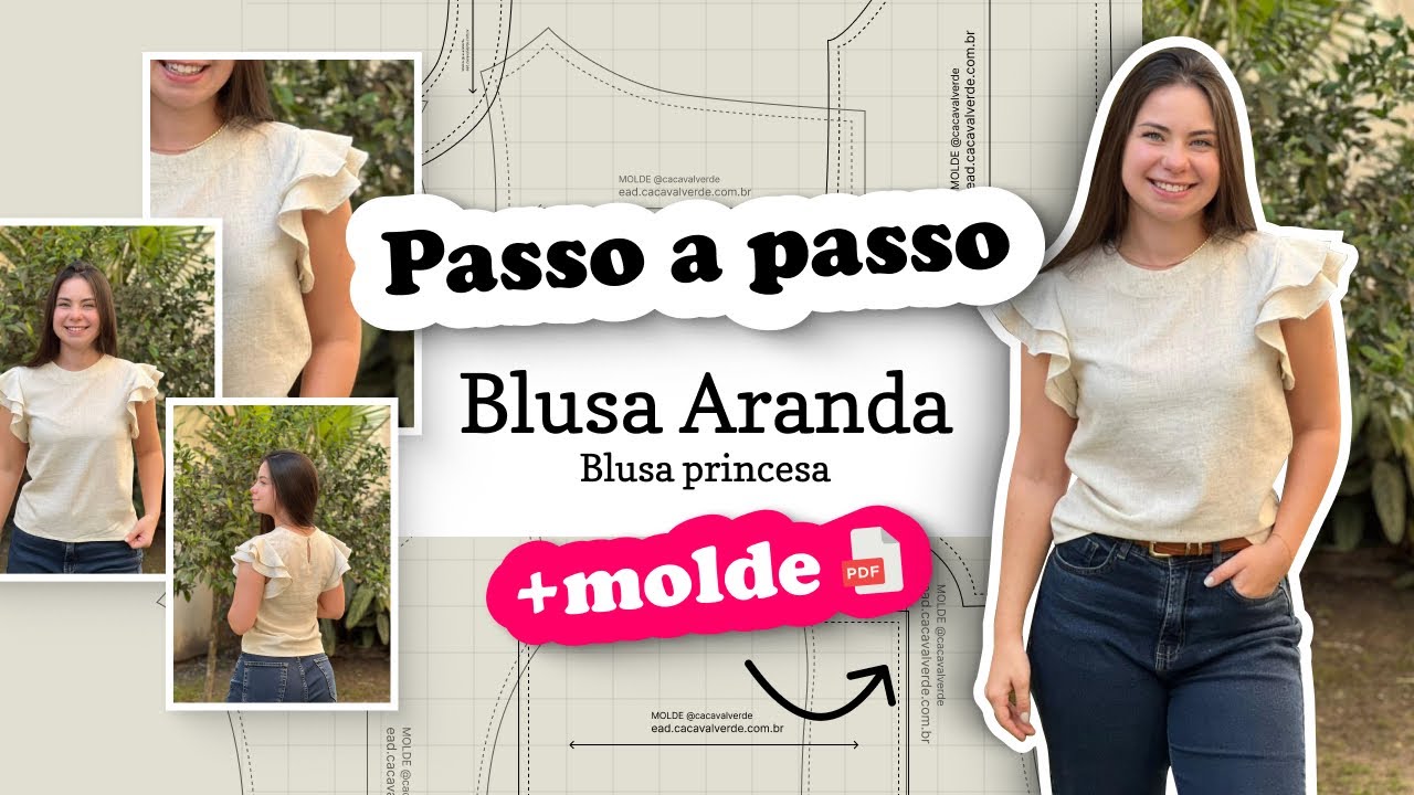 PASSO A PASSO como fazer | Blusa Aranda | Blusa Princesa +MOLDES