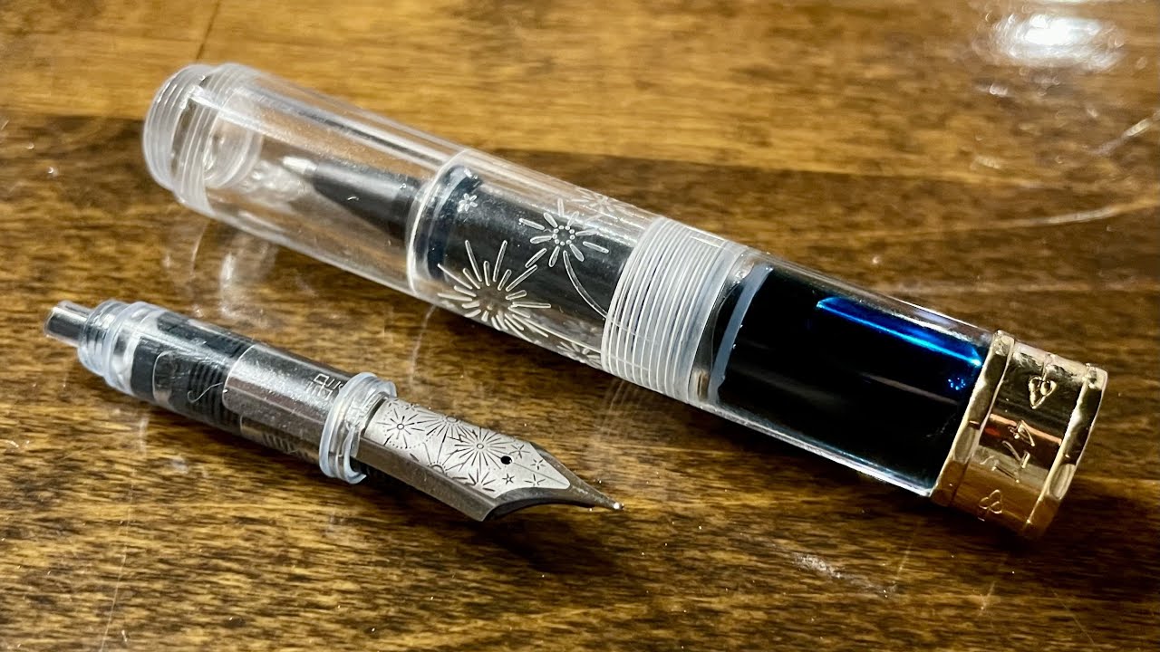 PenBBS 471: Mini 2-in-1 Fountain/Rollerball Pen (Fire Work Themed)