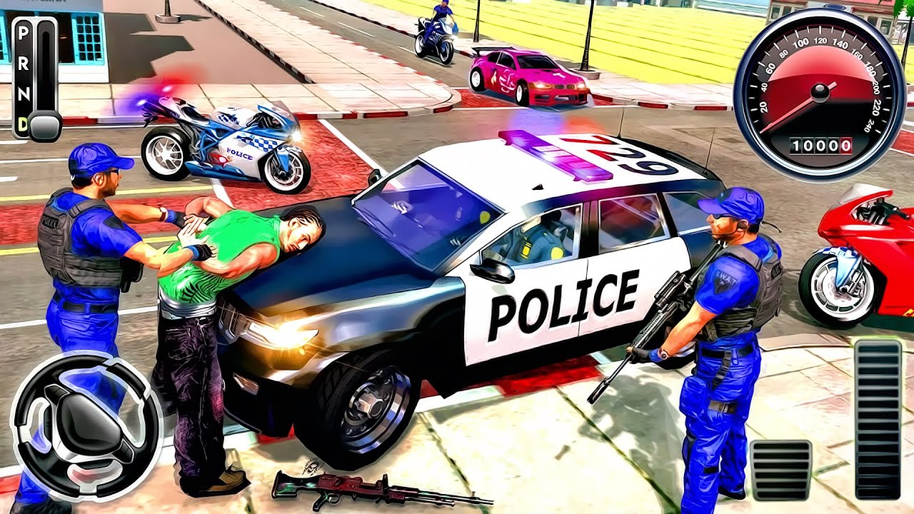 Us Police Bike Gangster Chase - City Rescue Motorcycle Driving | Android Gameplay