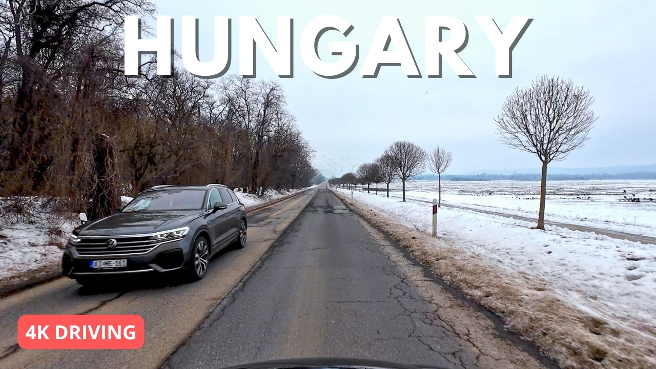 ❄️ Winter Backroads of Hungary | Scenic Drive from Esztergom to Budapest | 4K