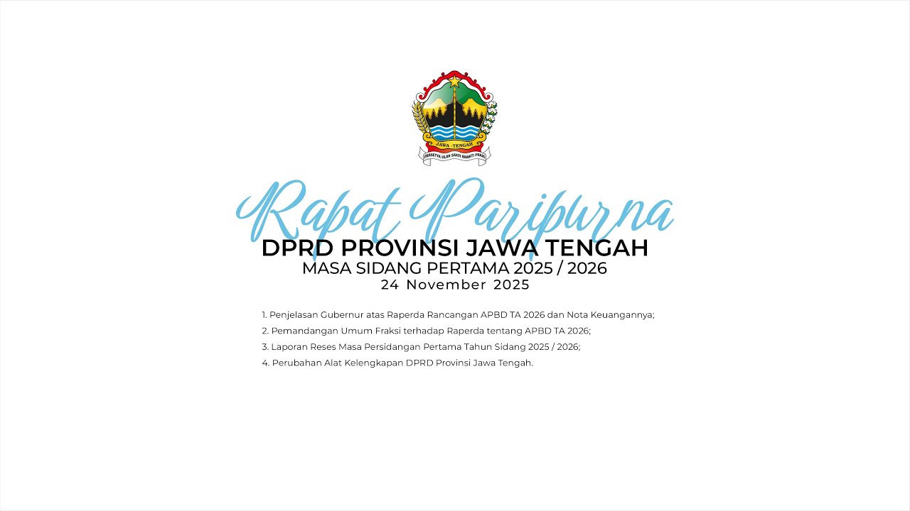 Penjelasan Ahmad Lutfi atas APBD Jawa Tengah 2026 - PARIPURNA 2025
